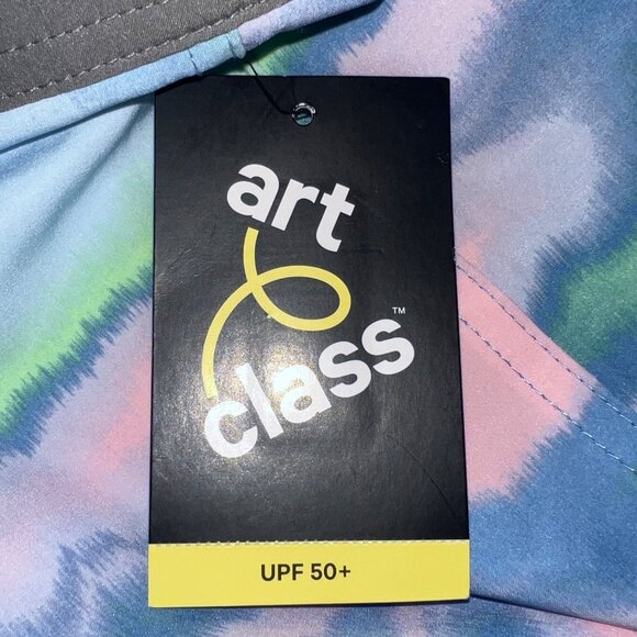 Art Class Swim Shorts Boys 14 Husky Multicolor Tie Dye UPF 50+ Adjustable Waist - Picture 5 of 7